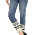 BLANK NYC Embellished Straight Leg Denim Blue Jeans Photo 1