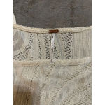Free People  SZ Medium Mini Sleeveless Dress Beige White‎ Swirly Lined Bohemian Photo 4