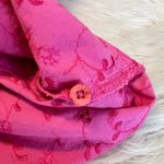 Denim & Co Vintage Pink Embroidered Button Down Shirt Women’s Sz Large Oversized Photo 7