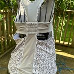 Lululemon Gray Silver Turbo Tank Top Floral Racerback Ruched fitted Photo 5