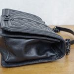 Rebecca Minkoff  Black Quilted Leather Turnlock Closure Crossbody Purse Photo 3