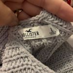 Hollister  Gray Chunky Knit Crew Neck Sweater, Sz L Photo 2