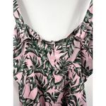 Lulus La Paz Pink and Green Leaf Print Tie-Front Midi Dress Size Medium Wedding Guest Photo 8