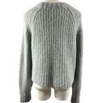 Arlene Knitted Short V neck Gray Chunky Cardigan Sweater Size L Photo 10