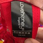 Lovehoney Red Lace Tulle Corset Bodysuit Garter Straps Plus Size 3X 4X Photo 7