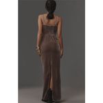 Reformation Frankie Velvet Maxi Dress Dark Grey NWT Size 10 Photo 1