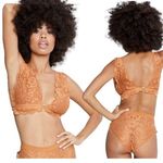 We Are HAH NWT Got Ur Back Bralette Bra Deep V Lace Brown Women's Size Small Photo 1