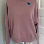Kerri Rosenthal Mauve Purple Cashmere Sweater Heart Detail Large Photo 0
