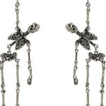 Nordstrom Exaggerated Skeleton Skull Drop Dangle Earrings Unique Jointed Skeleton Earring Photo 0