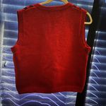 Karen Scott  Red vintage‎ Sweater Vest M Photo 3