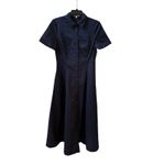 Favorite Daughter Navy Blue Demure Midi Shirtdress Photo 3