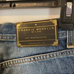 Frankie Morello of Milan women's size 26 paint distressed cotton capri cut jeans Blue Photo 4