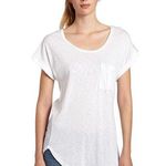 Splendid Slub Knit Jersey Short Sleeve Pocket High Top Blouse Top Size Small Photo 0