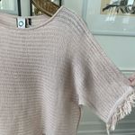 Anthropologie Akemi Kin Blush Pink Fringe Sweater XS Photo 1