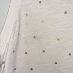 Gap White & Gold Metallic Heart Print Tank Top Photo 3