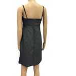 Gap Black Metallic Silver Strapless Spaghetti Strap Dress Womens 4 Photo 6