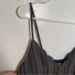 Socialite Swing Tank Top Scalloped Hem Navy Dots Photo 5