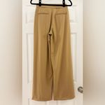 ZARA Wool Wide Leg Pleated Front Trousers camel Tan Sz XS Photo 5