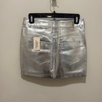 Metallic Mini Skirt Silver Photo 2