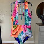 Mara Hoffman  floral one piece bathing suit "Flora" Halter size‎ S Photo 8