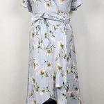 Prómesa Promesa High-low Wrap Dress Light Blue Floral Asymmetrical Spring Summer Sz M Photo 0