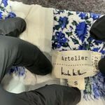 Nicole Miller  Linen White and Blue Paisley Trousers Photo 1