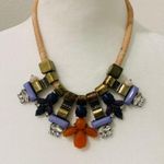 Boho Statement Rhinestone Bronze Necklace Orange Blue Purple Photo 1