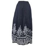 Jane Ashley Black & White Boho Midi Skirt 100% Cotton Cottage Plus Size 2X Photo 1