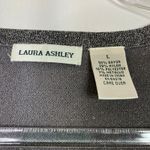 Laura Ashley | Metallic Gray Silver 3/4 Sleeve Sweater Scoop Neck Womens Large Photo 1
