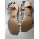 A New Day Women's Ankle Strap Kitten Heeled Sandals Square Toe Braided Tan Beige Photo 5