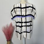 Carlisle • 100% silk plaid windowpane button back blouse Photo 57