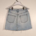 Free People NWT Distressed Light Denim Skirt Photo 6