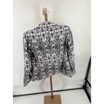 Joie  Womens Black/Gray/White Ikat Print Linen Blazer Jacket Size 4 Photo 5