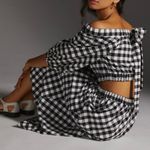Anthropologie Maeve Gingham Skirt Set, size M Photo 2