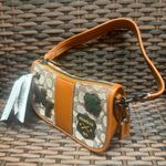 Coach Swinger Bag 20 In Signature Jacquard With Varsity Patches cg169 Photo 2