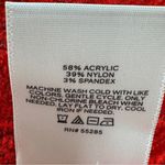 EXPRESS  Mock Neck Puff Sleeve Cable Knit Sweater Red Small Photo 9