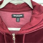 True Religion Women's Deep Red Velvet Hoodie Photo 1