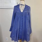 Free People Haddie long sleeve mini dress in a periwinkle Photo 1