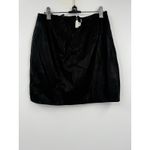 BLANK NYC Skirt Womens Faux Leather Mini Skater Zipper Black Dress Size 25 New Photo 3