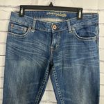 American Eagle  Skinny 77 Mid‑Rise Stretch Denim Skinny Jeans Sz 8 Blue Vintage Photo 5