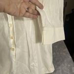 J Jill Jacket Tunic Large Petite White Linen Button‎ Up Pockets Shacket Coastal Size undefined Photo 3