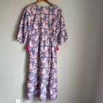 LA Plage Emily Maxi Dress in Jacaranda Paisley Print Small Pink Photo 1