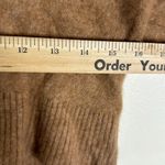 Reformation  Brown Cashmere Polo Cropped Sweater size XS cozy soft prep Photo 6