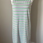 Kule Anthropologie Size Small Green Purple Striped White Cotton Tank Dress Photo 1