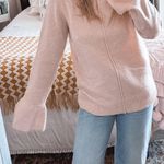 Gap Light Pink Flare Sleeve Mock Neck Sweater Photo 1