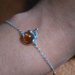 Baltic Amber Round Stone Sterling Silver Bracelet (6 Inch) Photo 11
