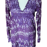 Simi Women's M Purple Cotton Top‎ Indian Bohemian Boho Chic Casual Embroidered Size M Photo 0