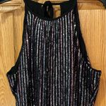 Anthropologie Maeve by  Disco Halter Wide Leg Metallic‎ Striped Jumpsuit Size 8 Photo 9