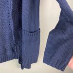 Skies Are Blue  navy Waterfall Cardigan Sweater Medium Photo 2