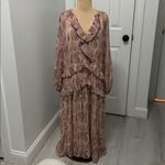 ZARA  Paisley Chiffon Ruffled Midi/Maxi Dress Photo 5